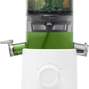 Nama J3 compact cold press juicer, space saving, hands-free, zero waste