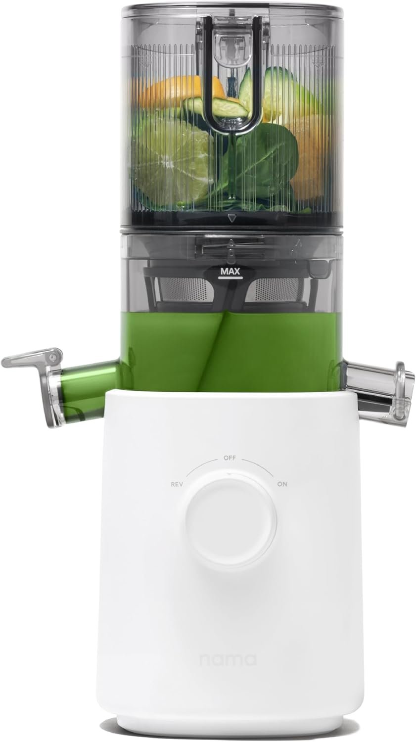 Nama J3 compact cold press juicer, space saving, hands-free, zero waste - Image 1