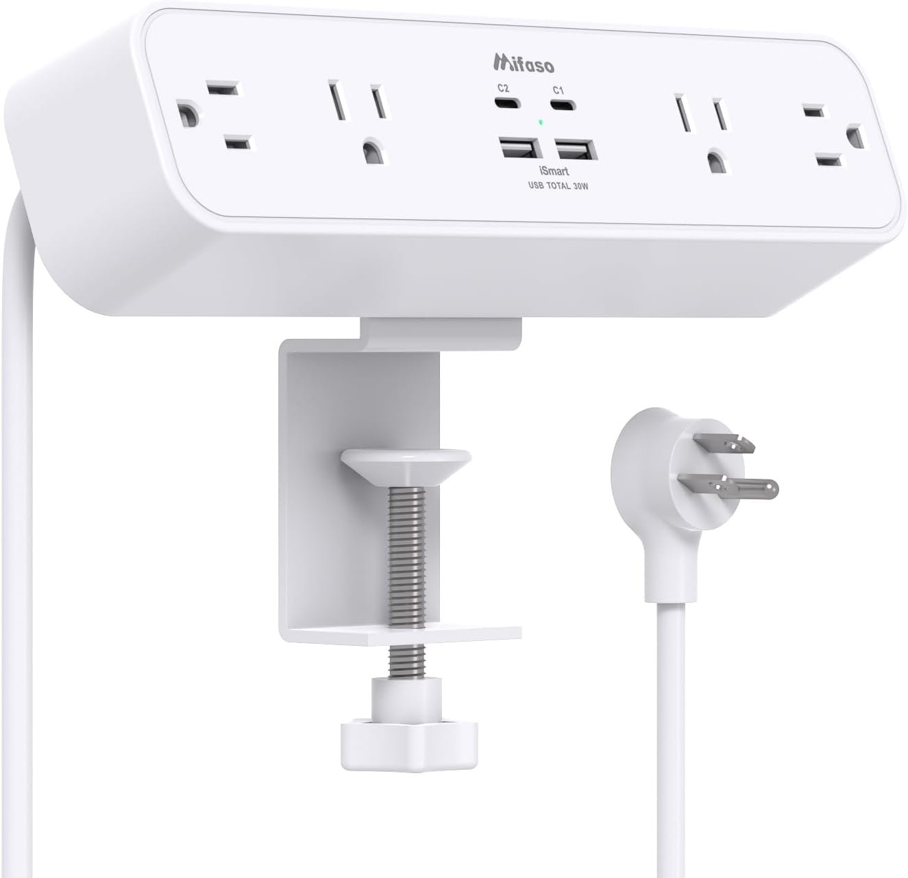 PD30W desk clamp power strip, power surge protector - Image 1