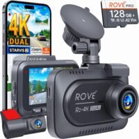 ROVE R2 dual dash cam front and rear, free 128 GB card, 5G WiFi
