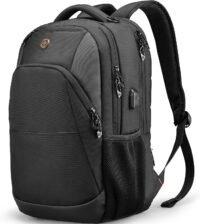 Swissdigital design travel laptop backpack, with USB charging port and Faraday/FRID protection