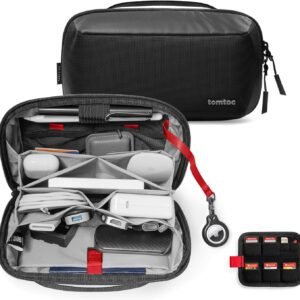 tomtoc electronic organizer cable storage bag, water resistant