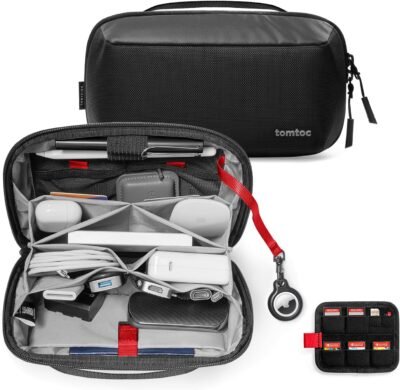 tomtoc electronic organizer cable storage bag, water resistant