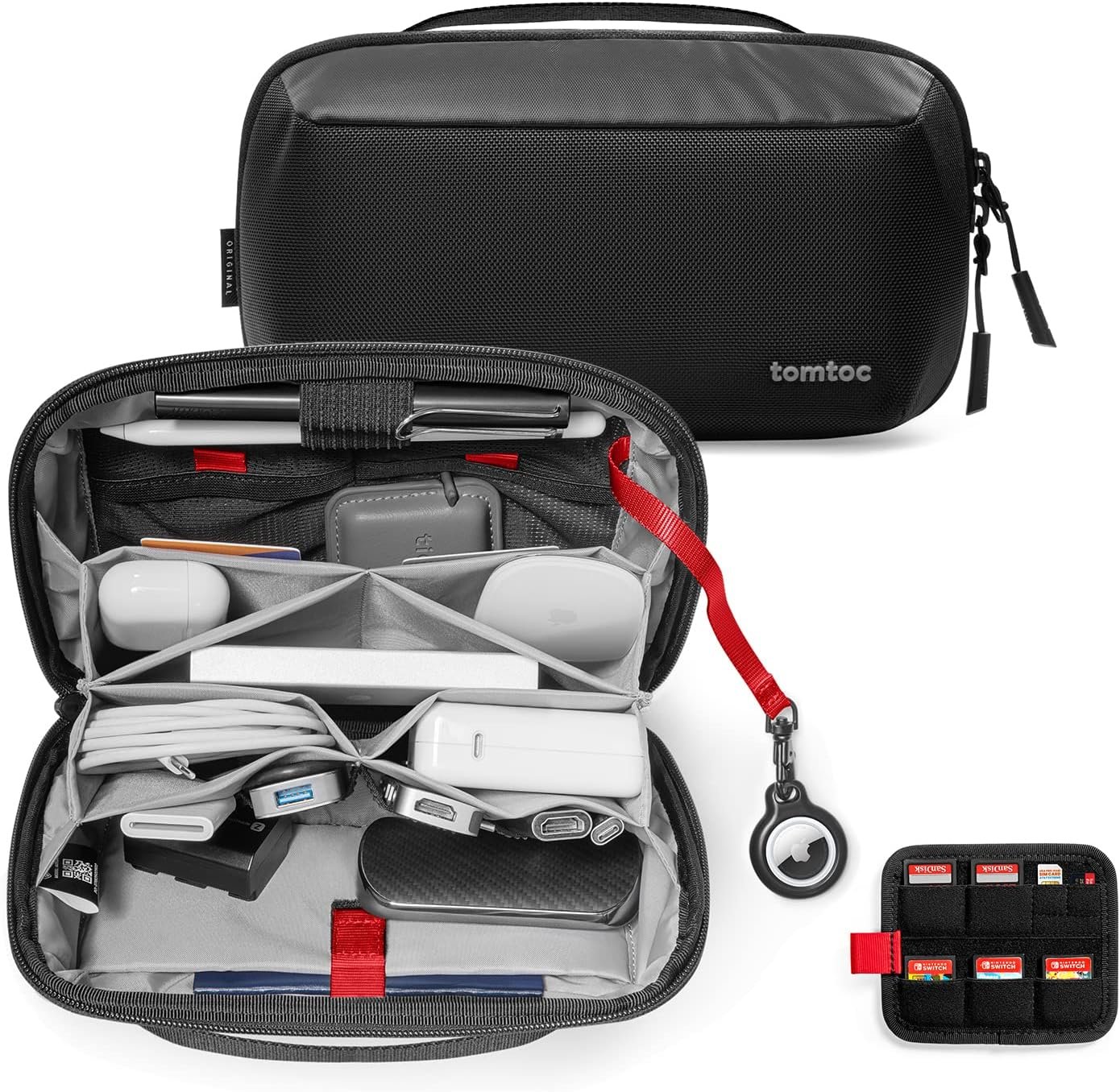tomtoc electronic organizer cable storage bag, water resistant - Image 1